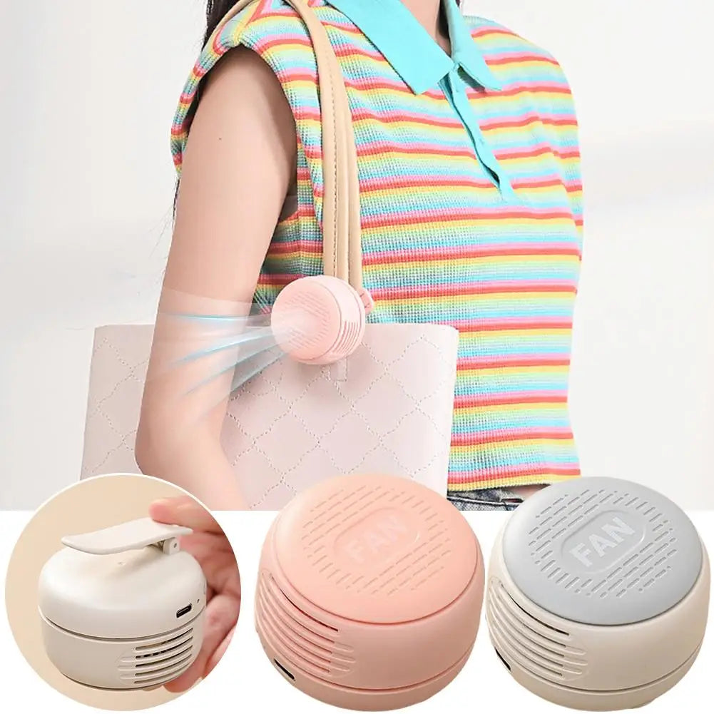 Handheld Mini Fan Clip-style Waist Hanging Portable Travel Whirlwind Silent Fan Rechargeable Summer Outdoor Small Fan Oasis Select