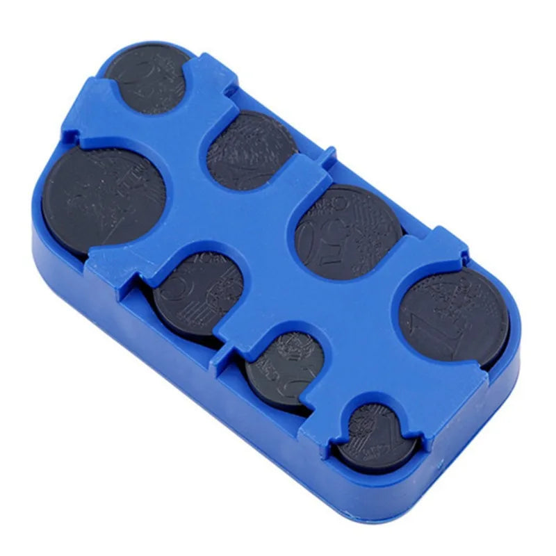 Euro 8-Slot Coin Dispenser & Organizer Box | Change Storage