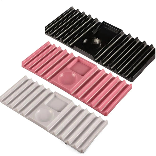 Brush Holder For Nail Multi-purpose Double Form Holder 10-Compartment With Color Palette Nails Art Tools Holder Storage Rack Oasis Select