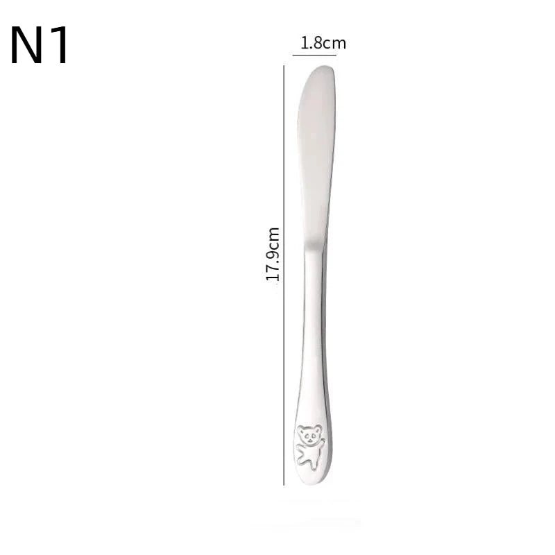 Kids Bear Flatware Set – Stainless Steel Fork Spoon & Knife