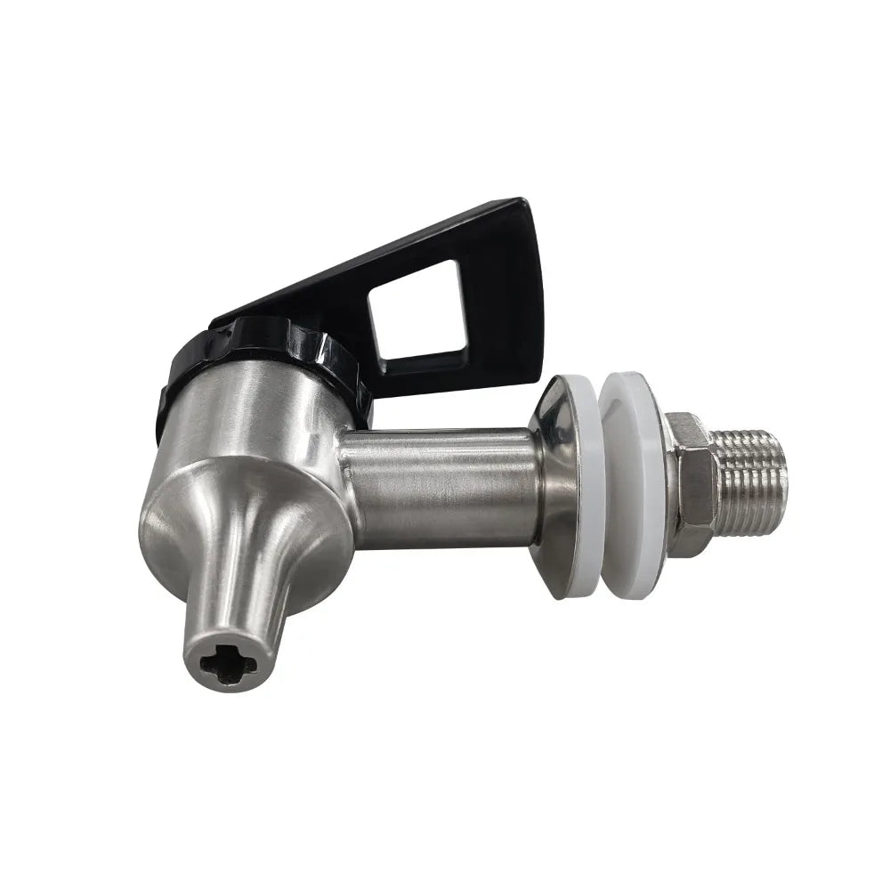 1PC 304 Stainless Steel Wine Barrel Bibcock Glass Jar Ceramic Wine Jar Fixed Water Nozzle Single Handle With Filter Valve Switch Oasis Select