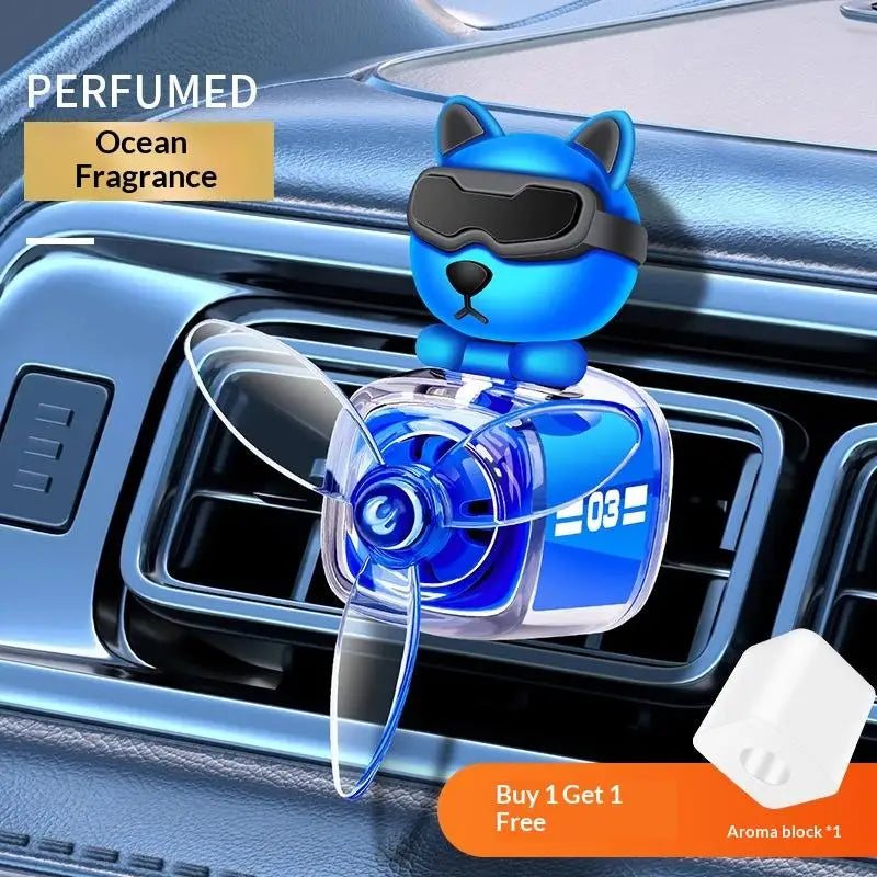 Car Vent Clip Air Outlet Aromatherapy Airplane Rotatable Cartoon Glasses Dog Interior Perfume Diffuser Cologne Oasis Select A1