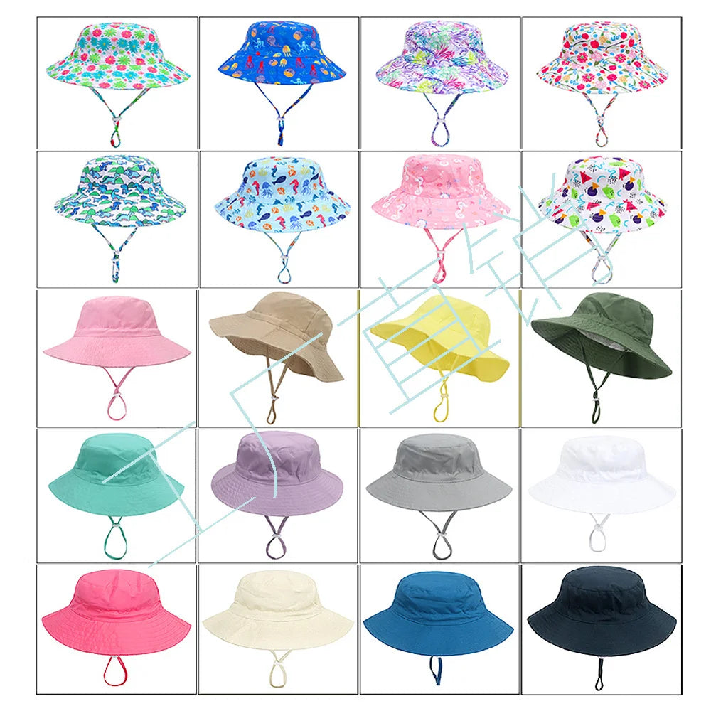 Children's baby sun hat breathable quick drying beach hat quick drying hat adjustable hat big brim fisherman hat Oasis Select