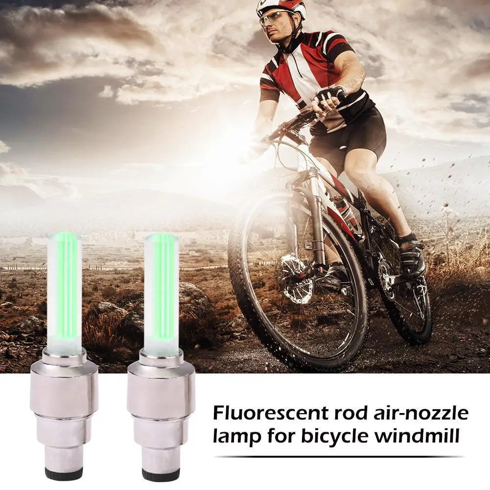 LED Bicycle Valve Light, Neon Bicycle Spoke Light, Bicycle Tire Valve Light, Night Riding Warning Light Bicycle Accessories Oasis Select