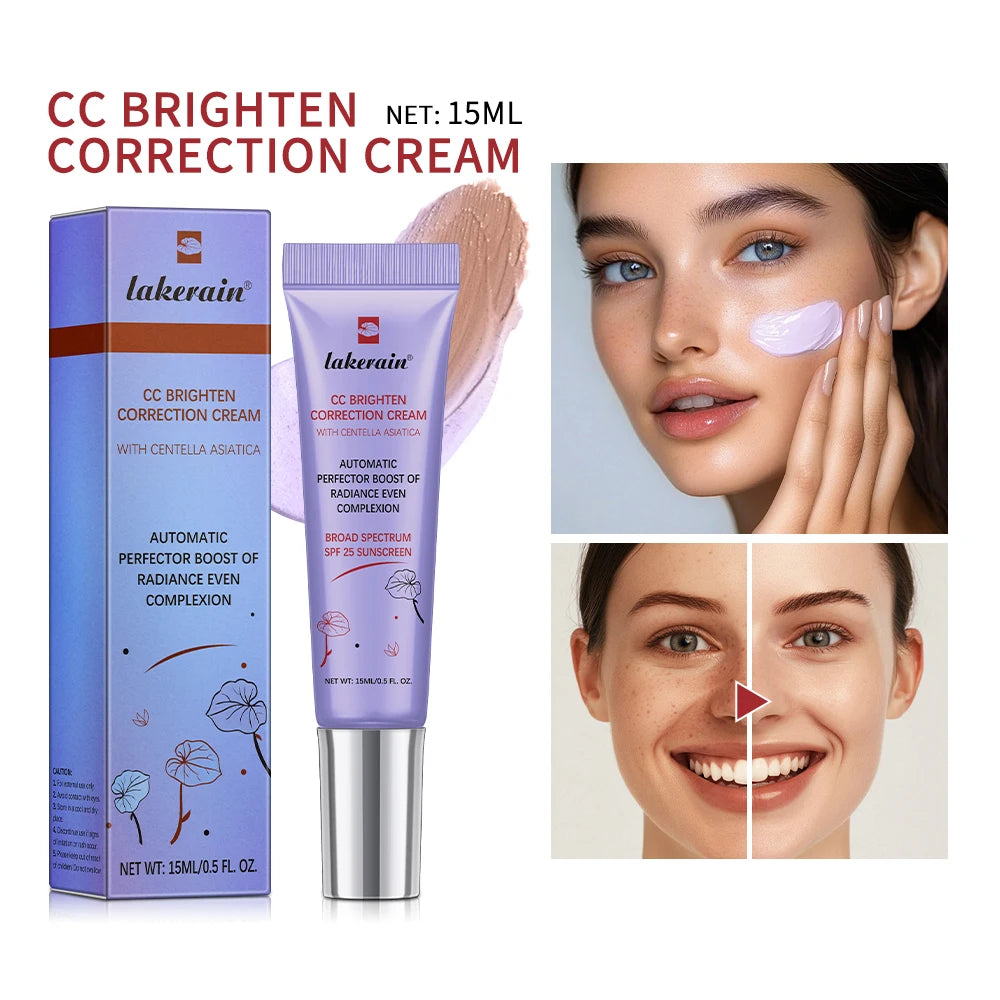 CC Red Correction Cream Liquid-Based Full Coverage Cream Waterproof Long-Lasting Correct Redness Foundation Korean Face Cosmetic Oasis Select 02 green