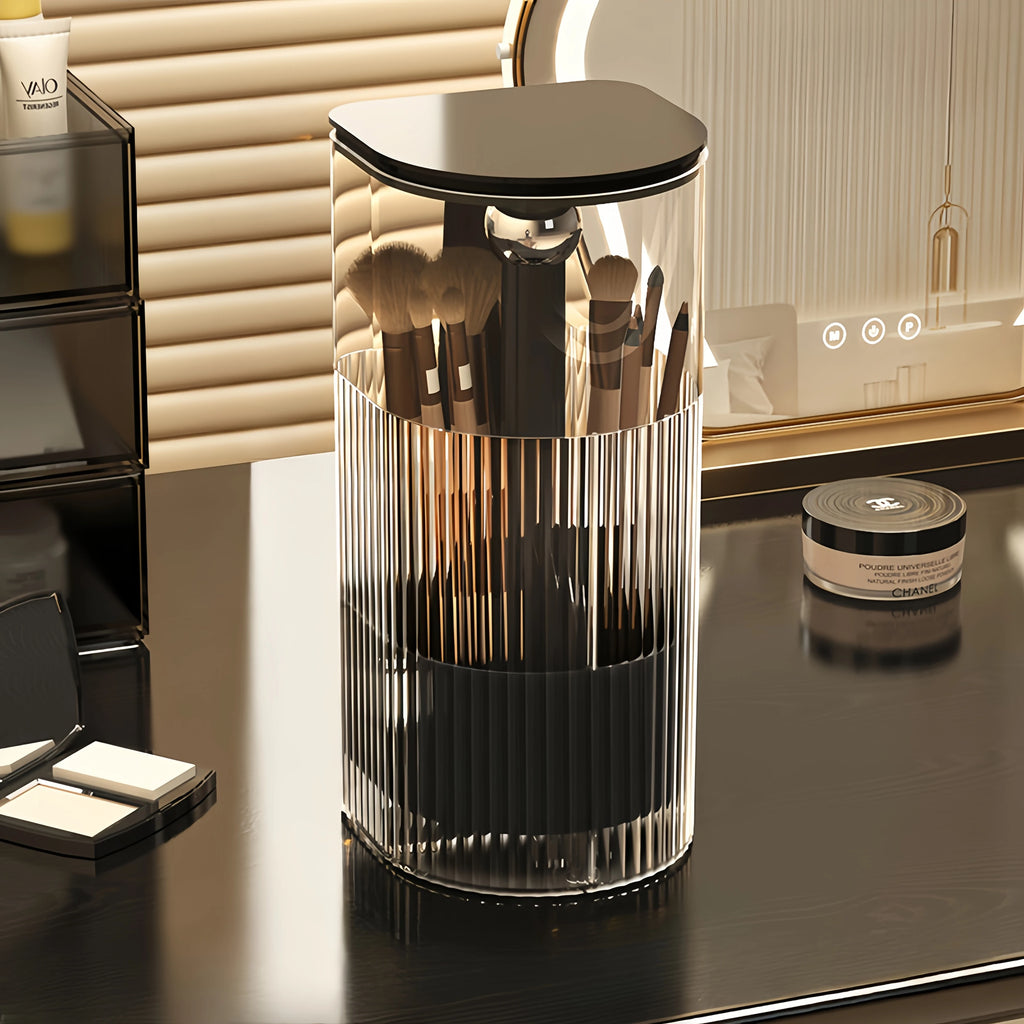 1pc cosmetic brush storage tube, press dustproof, high-grade eyebrow pencil shelf, automatic lifting brush barrel. Oasis Select C