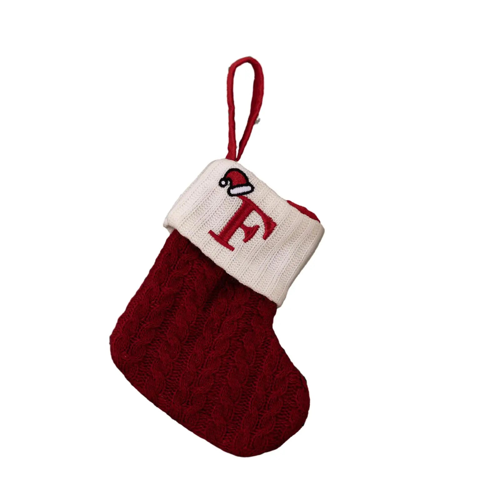 Socks Christmas Stocking Pendant Snowflake Stocking Decorating Ornament 20x10cm Alphabet Christmas Tree Useful Oasis Select F China Mainland