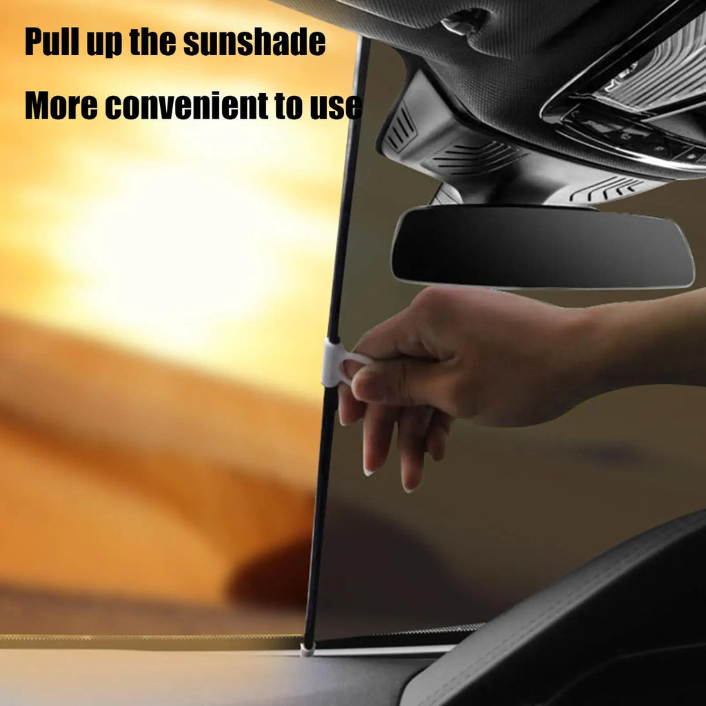 Retractable Windshield Sun Shade Truck Front Window Roller Blinds Car Windshield Sunshade Retractable Sun Visor Protector Auto Oasis Select