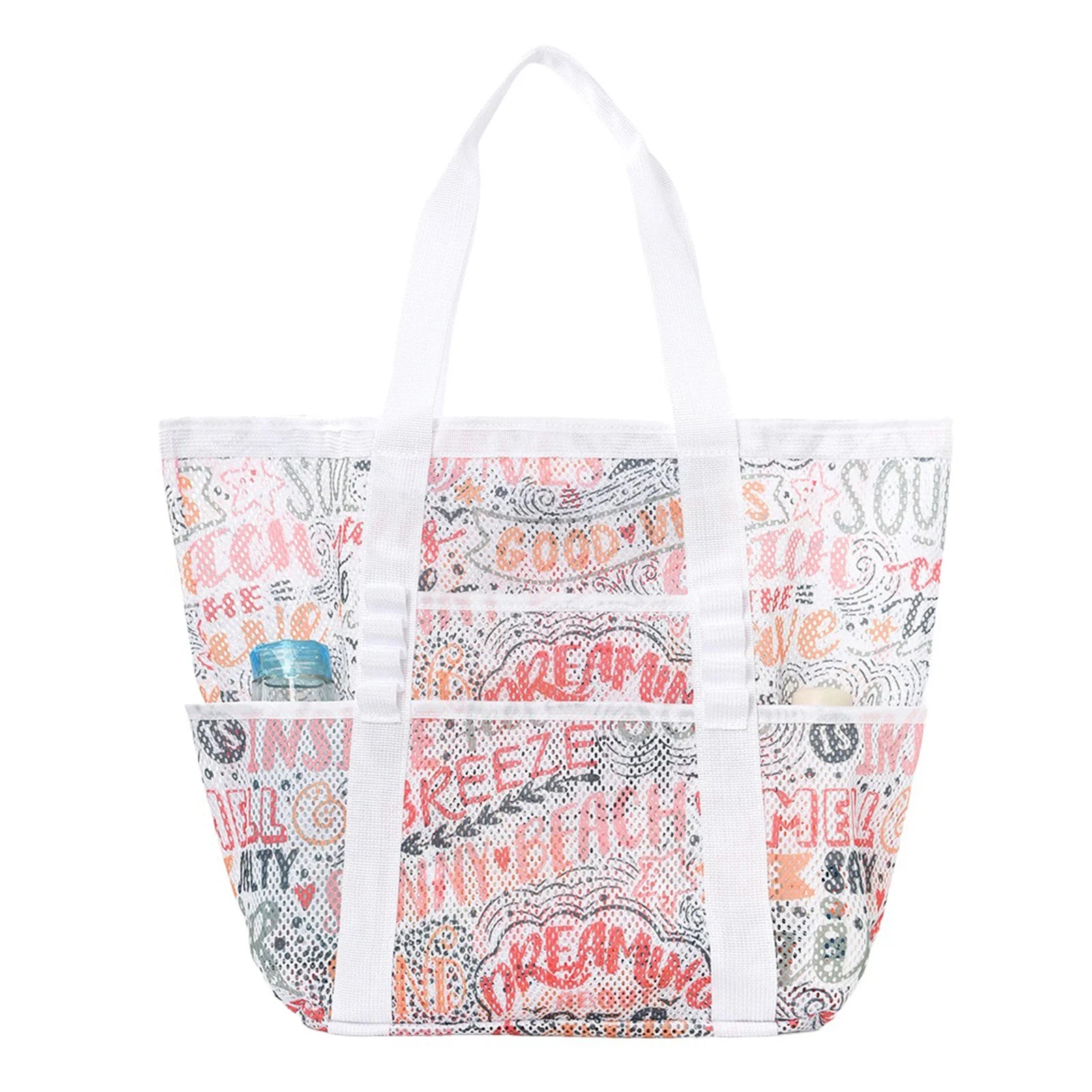 Mesh Beach Tote Bag | Large Multi-Pocket Pool & Travel Bag