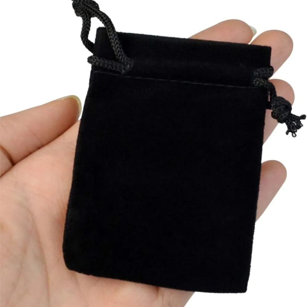 10pcs Black Velvet Cloth Jewelry Pouches Velvet Drawstring Bags Christmas Candy Gift Bag Pouch for Wedding Favors Gifts Supplies Oasis Select