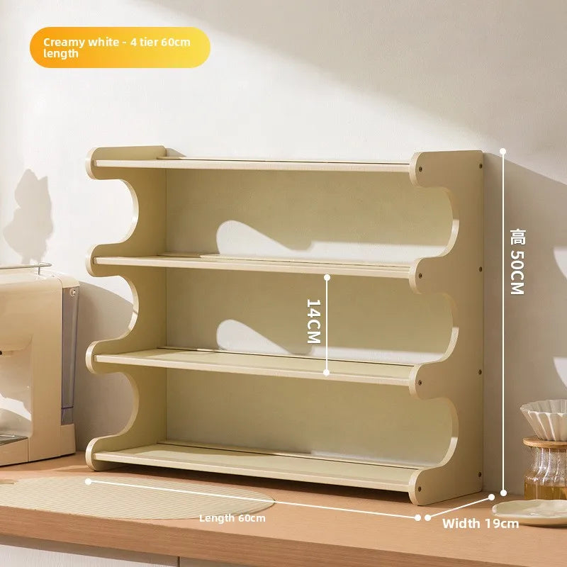 Cream wind cup holder Cup storage rack Household multi-layer desktop tea cup rack Tea set storage rack Dining side cabinet Oasis Select Fourth floor 60