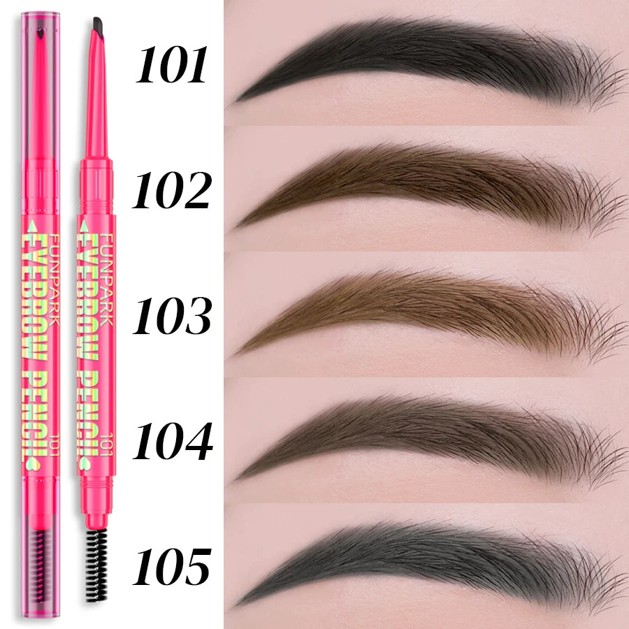 FUNPARK Waterproof Double-Ended Eyebrow Pencil – 5 Colors