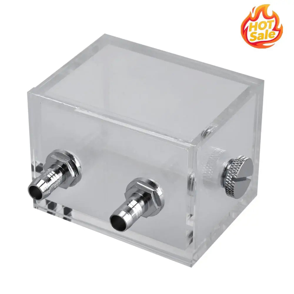 200ml Computer Water Cooled Reservoir with 2 Tube Connectors 1 Cooling Fan Block G1/4 2 Thread for PC Water Cooling System Oasis Select