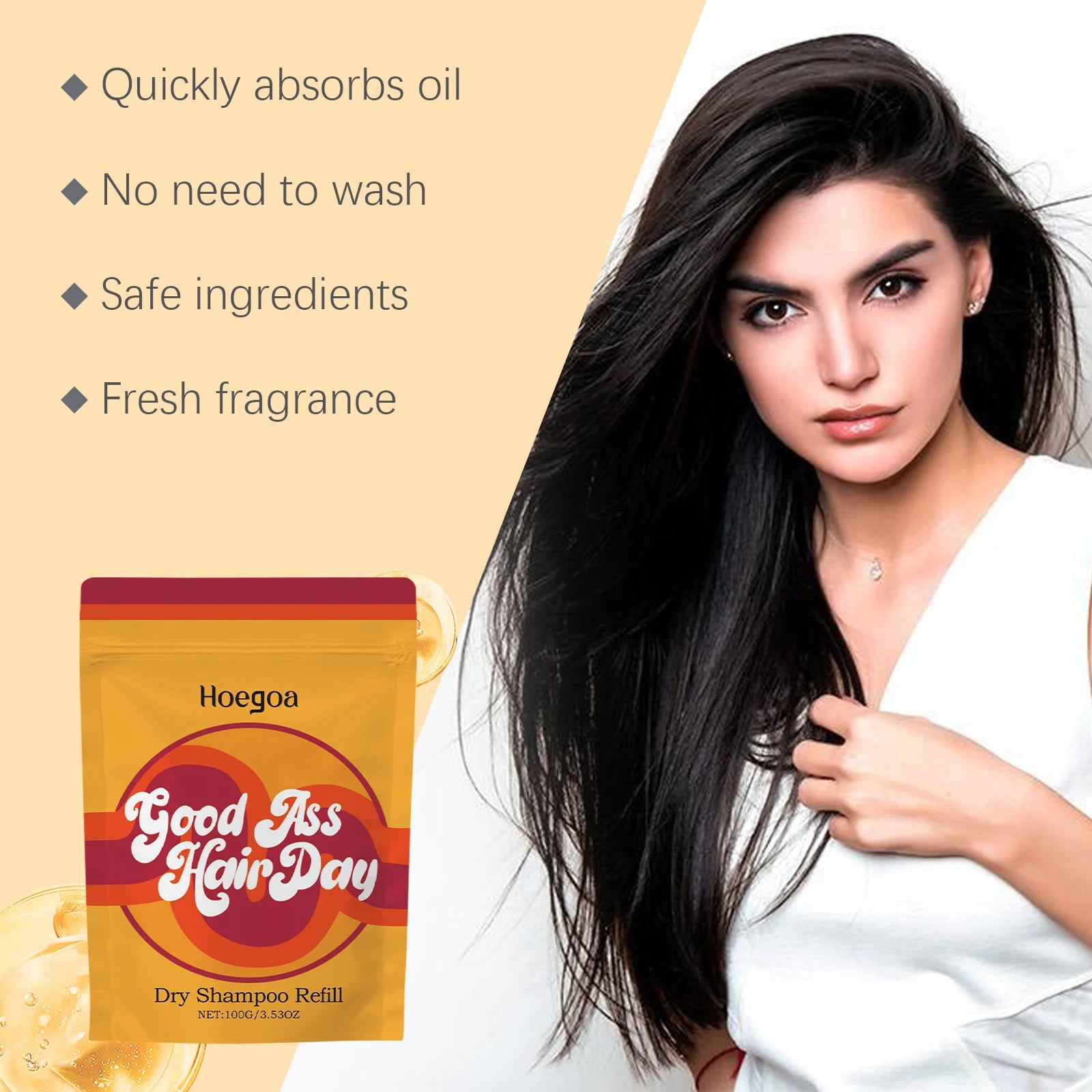 Organic Dry Shampoo Powder Refill for Hair Lazy Shampoo Oil Control Instant Increase Hair Volume Nourishing Dry Shampoo Powder Oasis Select