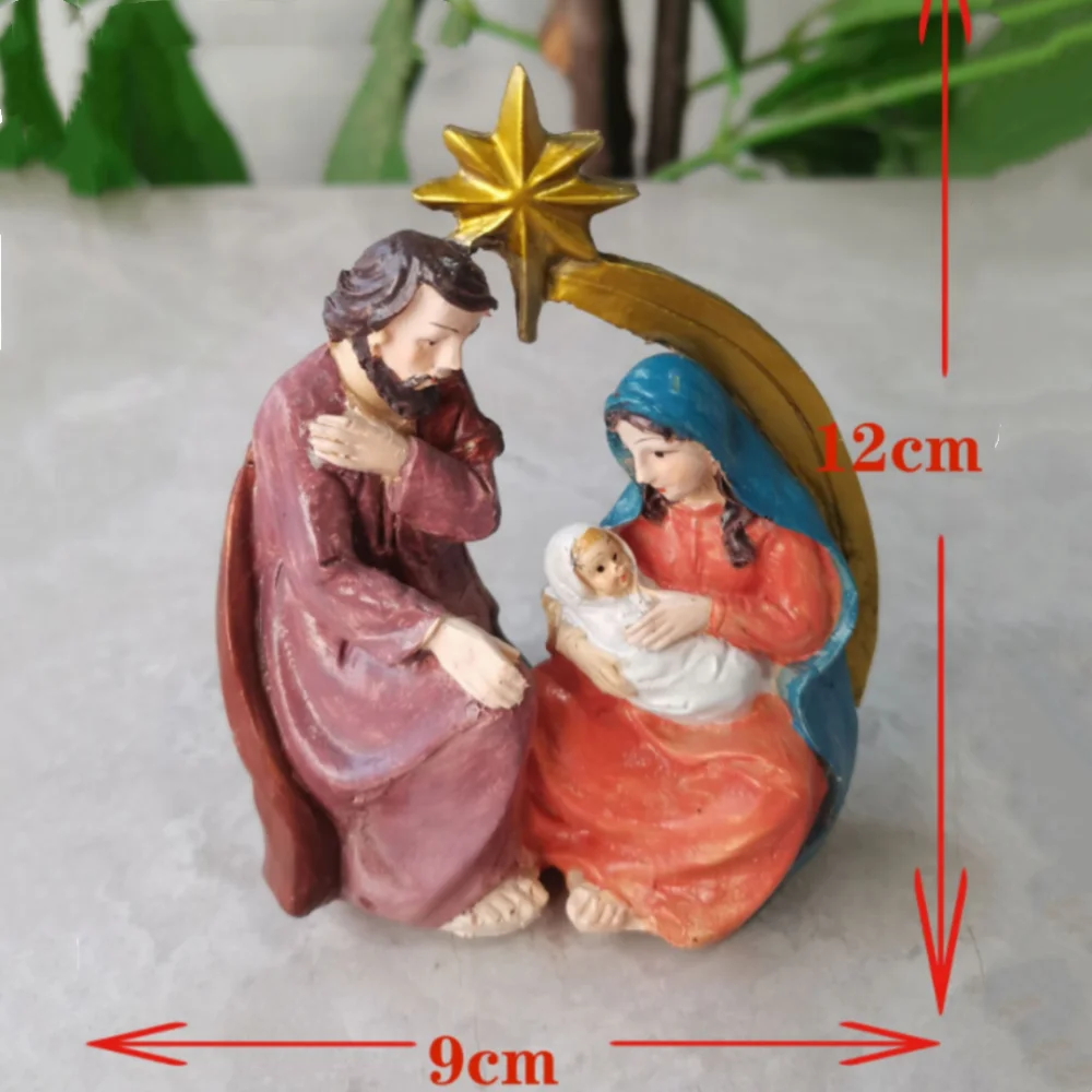 Nativity Scene Resin Statue | Holy Family Catholic Figurine