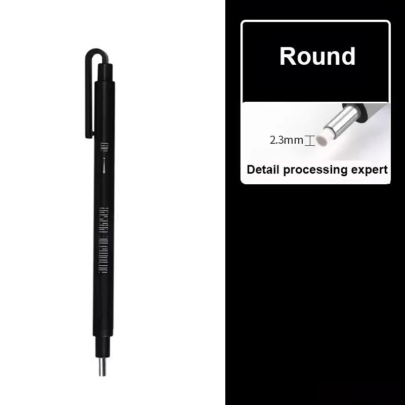Pen erasers, square and round nibs, eraser pens, pencil erasers, automatic erasers, art erasers for drawing, precision erasers Oasis Select black Round