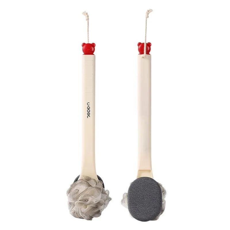 Creative Double Sided Bath Brush Back Rubbing Massage Body Exfoliating Brush Long Handle Rubbing Back Artifact Cleaning Tools Oasis Select