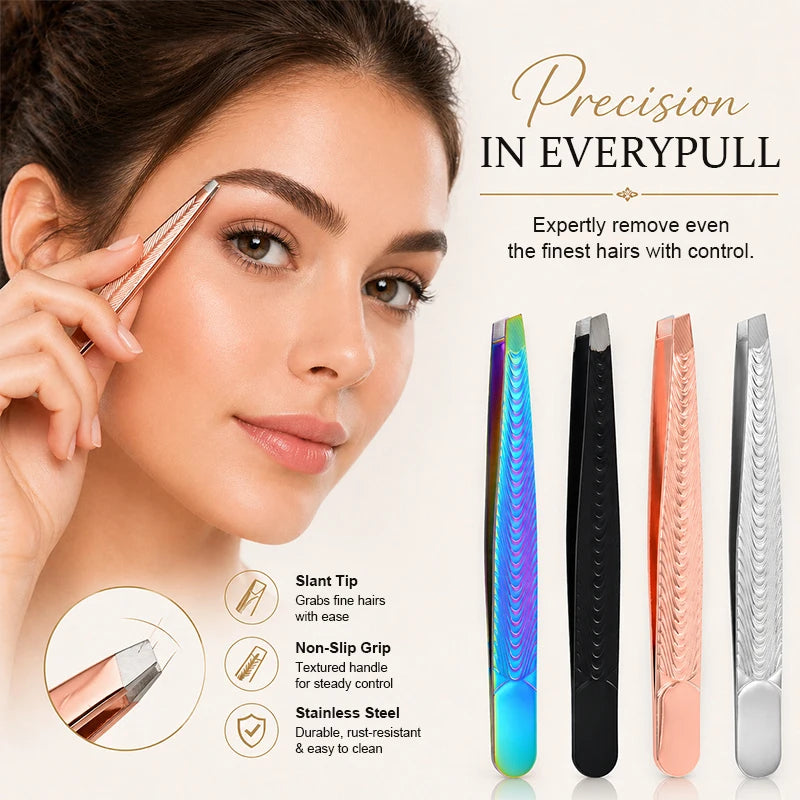 Stainless Steel Eyebrow Tweezers – Precision Hair Removal Tool