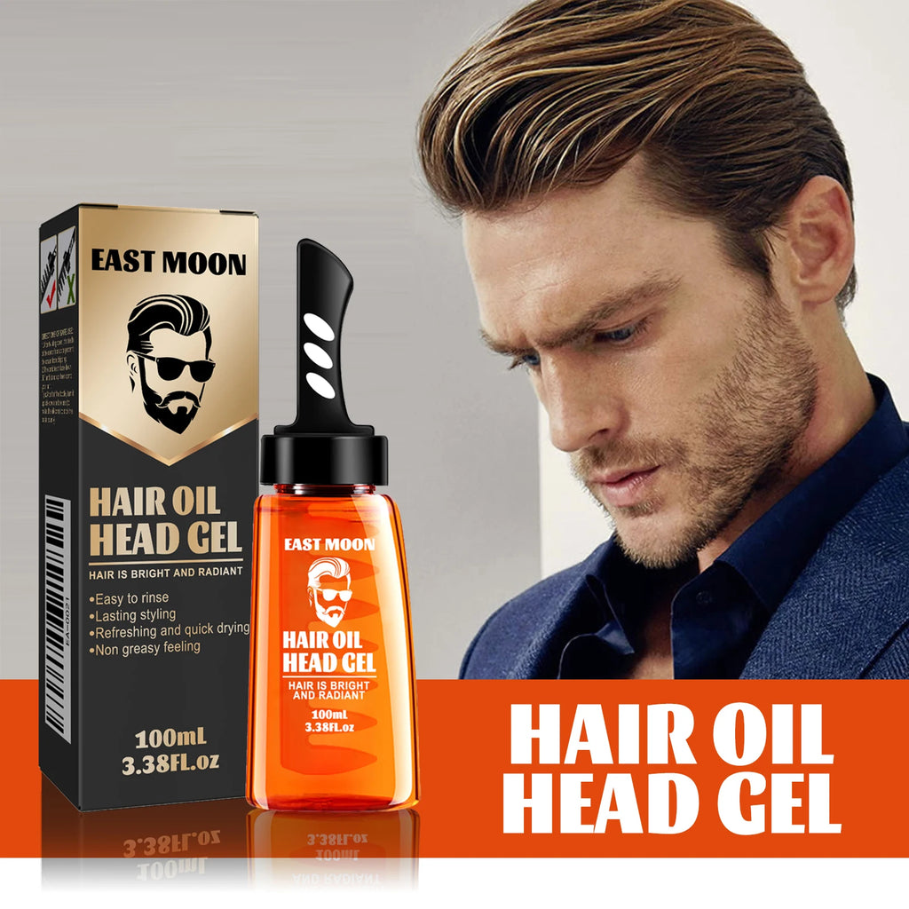 2 in 1 Hair Wax Gel With Wide Tooth Comb Men Long-lasting Fluffy Hair Styling Oil Hair Styling Cream Liquid Fluffy Comb 100ml Oasis Select
