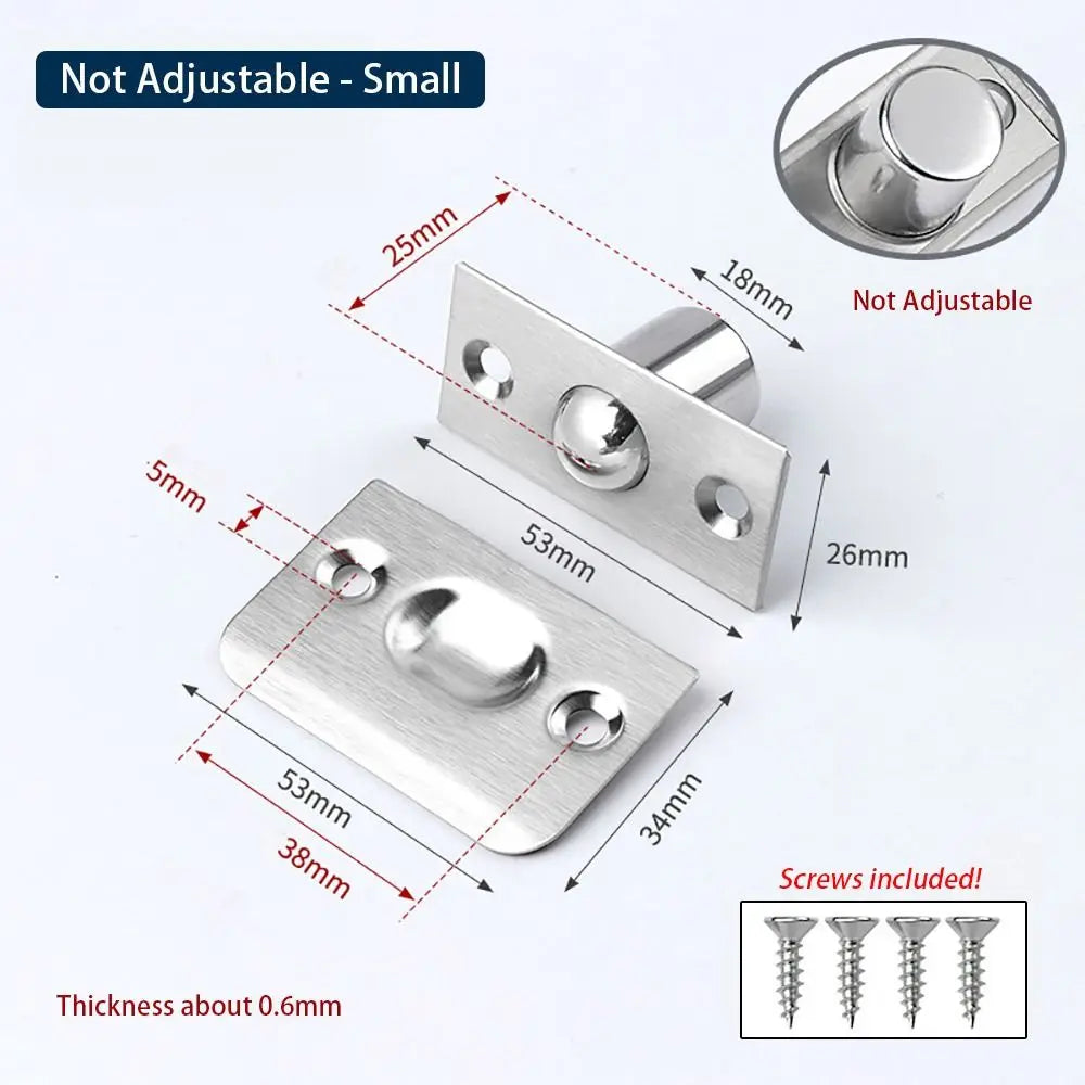 Adjustable Spring Ball Catch Door Latch with Strike Plate