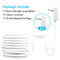 3M 5M 10M Linear Dimming Neon Light Strip High Brightness 280LEDs/M Work With Zigbee 3.0 Single Color Controller Tuya/Smartlife Oasis Select White EU Plug 10m