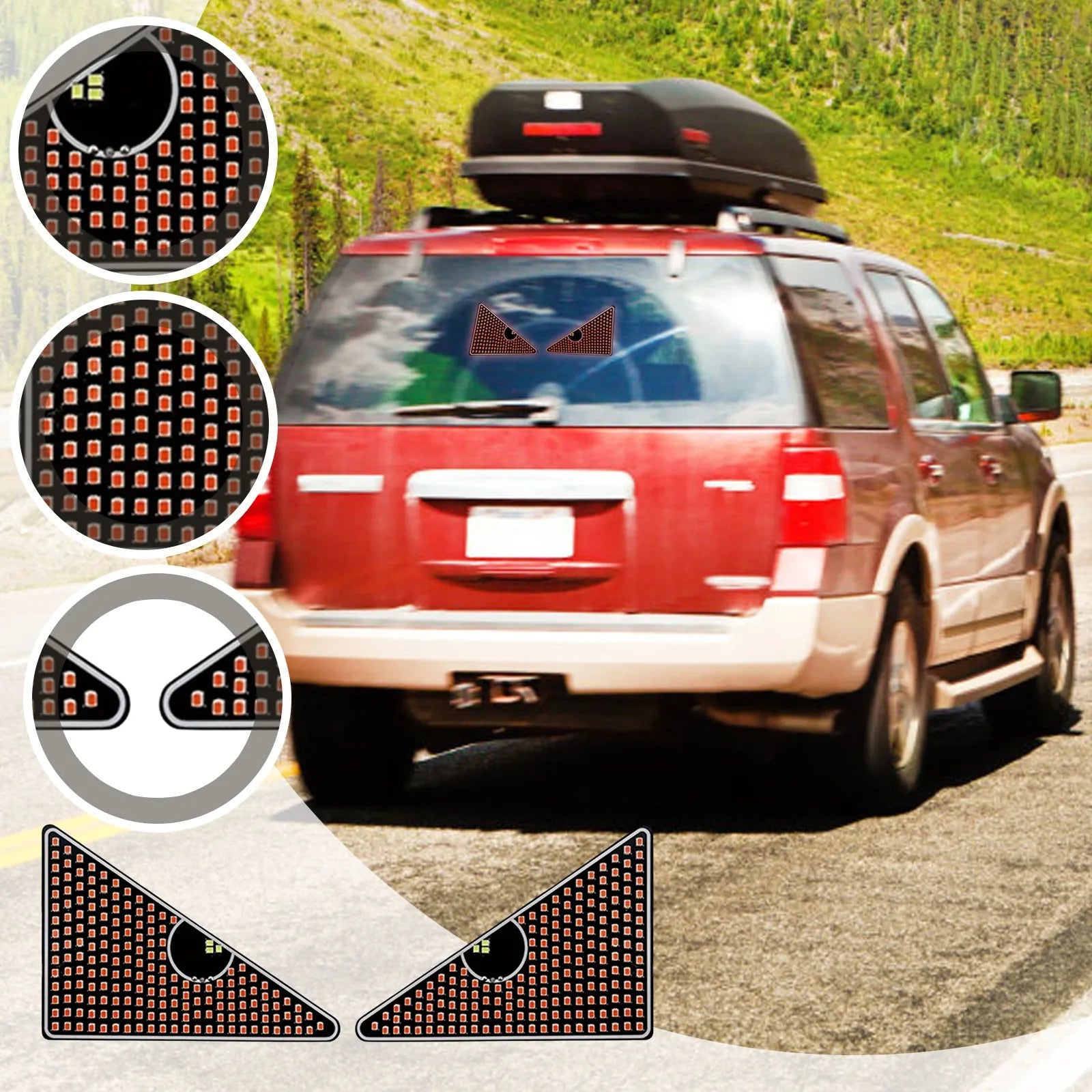 Devil Eye Animated LED Car Rear Window Light – APP Control LED Car Window Light Oasis Select