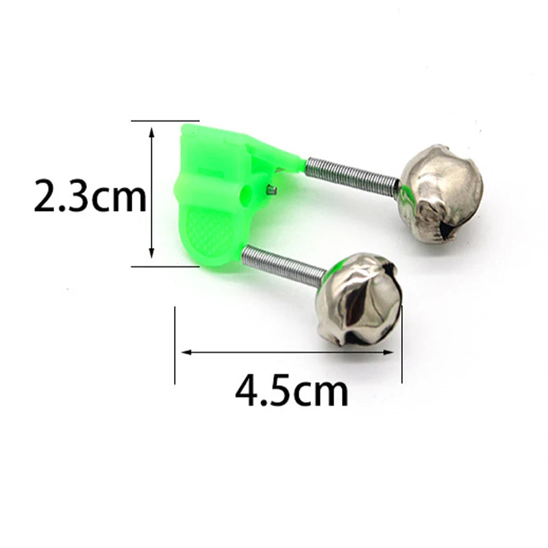 10Pcs Fishing Bite Alarms Fishing Rod Stalk Bells Clamp Tip ABS Fishing Rod Bell Rod Clamp Oasis Select