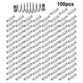 100Pcs Fish Hooks Spring Bait Feeder Lure Trap Fishbait Feeder Tackle Carp Explosion Hooks Jig Fly Fishing Hooks Stainless Steel Oasis Select L