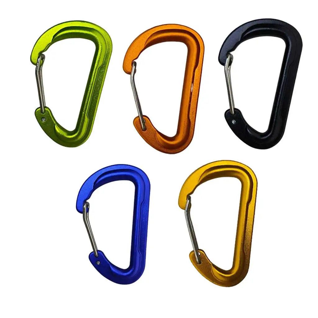 3 pc Outdoor Camping Aluminum Alloy Carabiner Keychain Hiking Backpacking Organizer Hook Mountaineering Hanging Spring Gate Lock Oasis Select