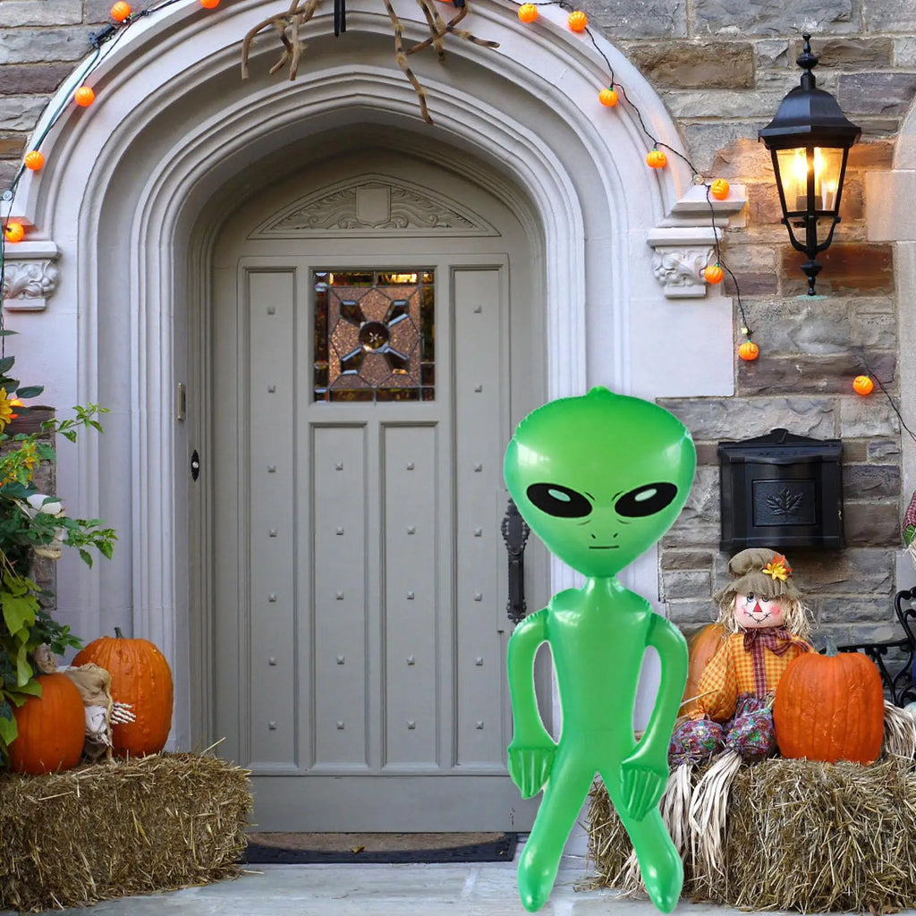 90cm Green Alien Inflate 35Inch Jumbo Green Alien Halloween Decorations Alien Balloons Photo Prop Blow up Alien for Halloween Oasis Select