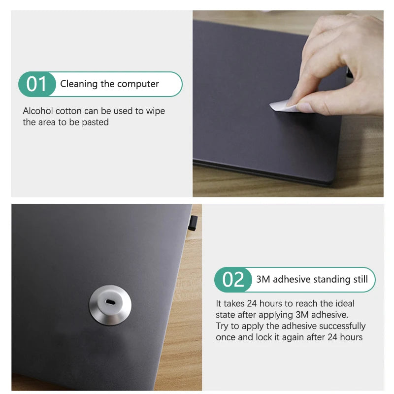 Laptop Computer Lock Password Lock Key Lock PC Anti-theft Lock USB Wedge-shaped Hole Tablet Universal Anti-theft Security Wire Oasis Select