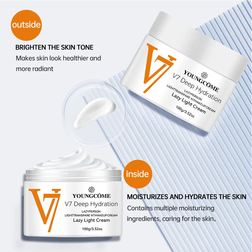 Face Cream V7 Deep Hydration Waterlight Instant Whitening Moisturizing Cream Vitamin H Nourish Brighten Skin Tone Fade Blemishes Oasis Select