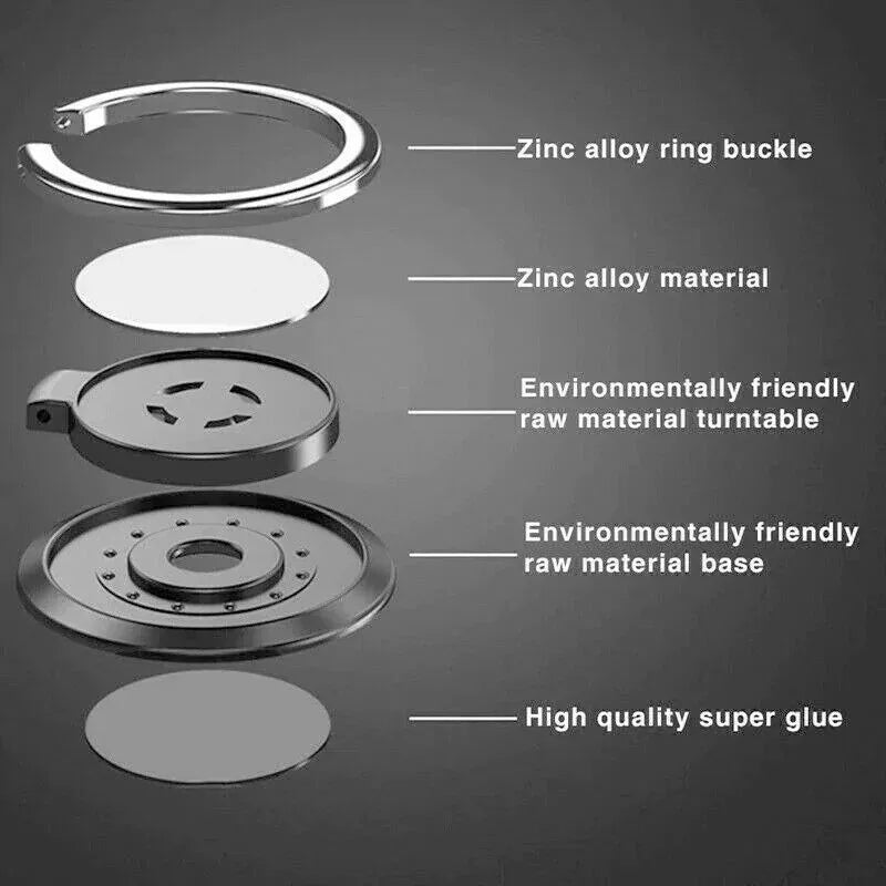1/2pcs 360 ° Rotatable Ring Phone Holder, General Motors Magnetic Holder, Phone Back Sticker Pad Holder, Holder Oasis Select