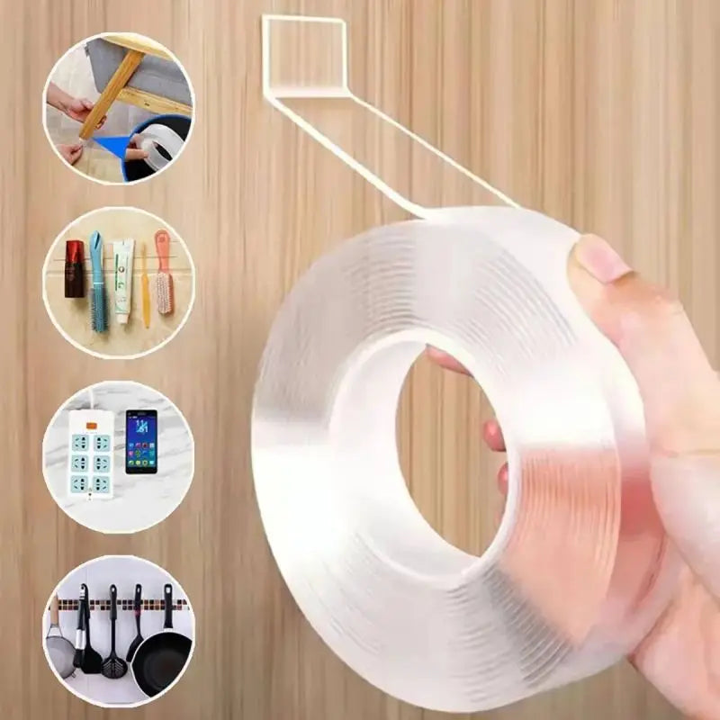 20-50mm Width Ultra Strong Adhesive Nano Tape High Viscosity Double Sided Tape Traceless Transparent Reusable Mounting Tape Oasis Select Translucent 1m 1mm|20mm