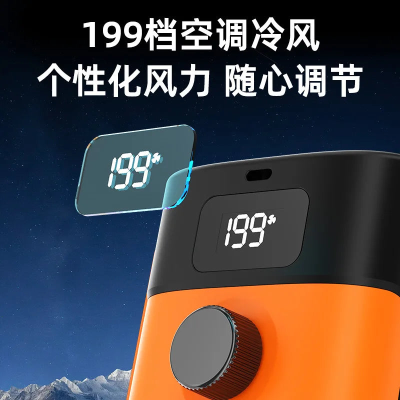 Waist-Mounted Fan with Bluetooth Speaker | Portable 2-in-1