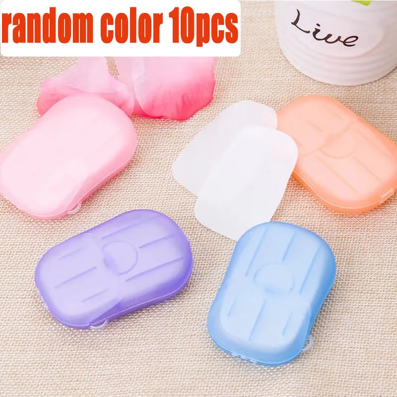 1-10pcs Portable Soap Paper Disposable Soap Paper Flakes Washing Cleaning Hand for Kitchen Toilet Outdoor Travel Camping Hiking Oasis Select random 10pcs