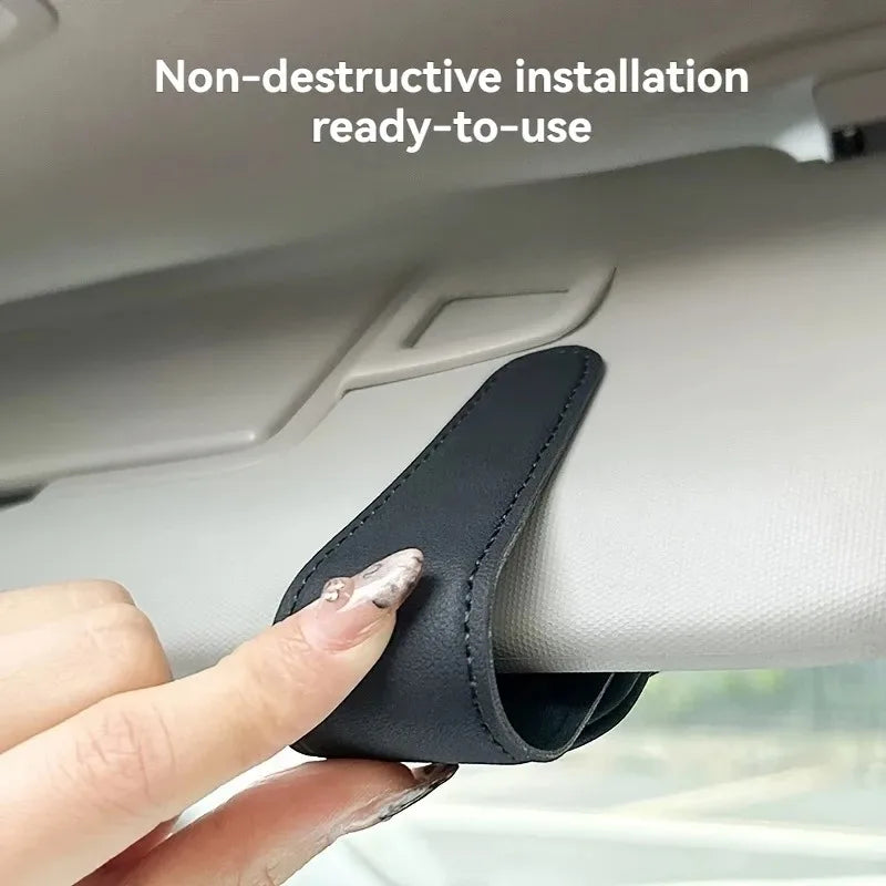 Car Glasses Clip Car Visor Storage Rack Multifunctional Creative Magnetic Car Sunglasses Holder Eye Glasses Case Oasis Select