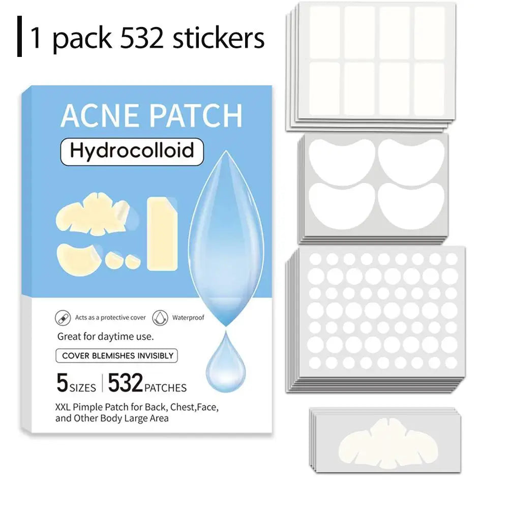 Hydrocolloid Pimple Patches Bulk – 5 Sizes, Up to 532 Pcs Acne Pimple Patches Oasis Select 532pcs