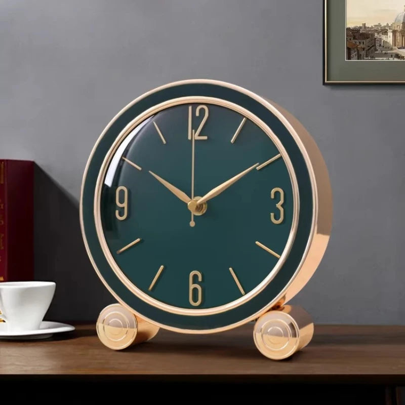 Clock Desktop Light Luxury New European Living Room Home Clock High-end Quartz Desktop Decoration Home Furnishings Oasis Select