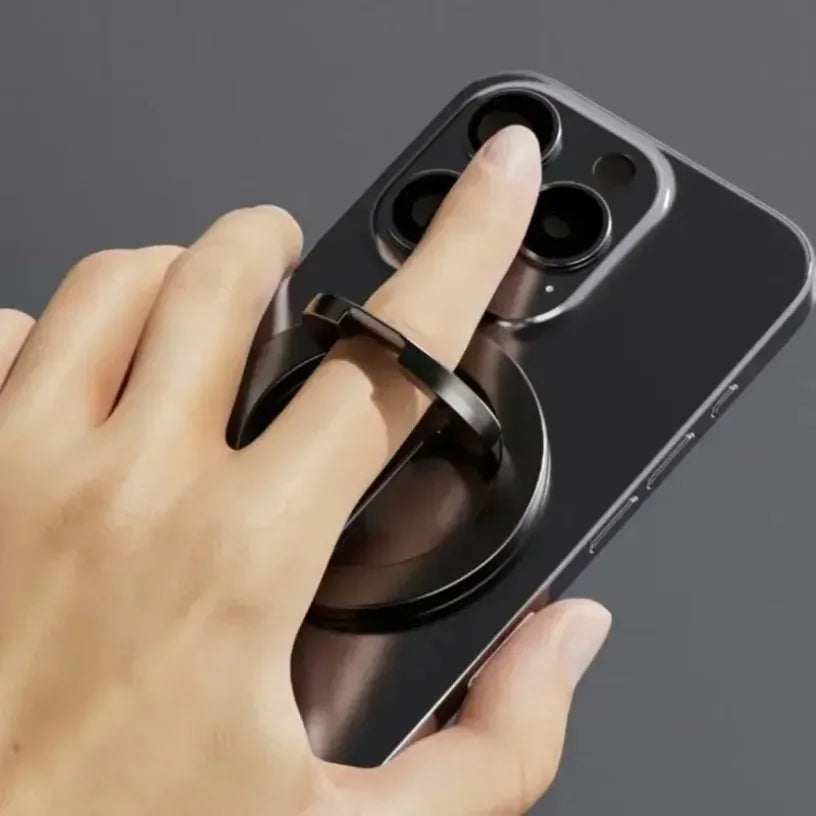 Double Sided Magnetic Phone Holder Strong Magnet Alloy CNC Electroplating Portable Buckle Stand Universal Magnetic Phone Holder Oasis Select