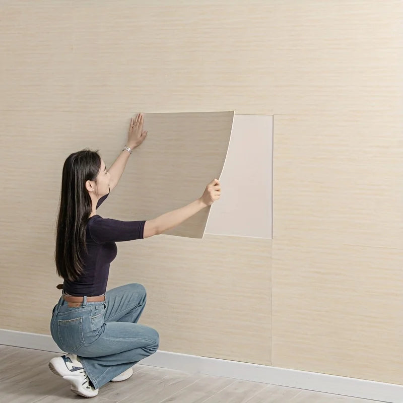 3D Soft Ceramic Wall Stickers 40cmX3m Self-Adhesive Thickened Foam Wallpaper For Renovating The Living Room TV Background Wall. Oasis Select