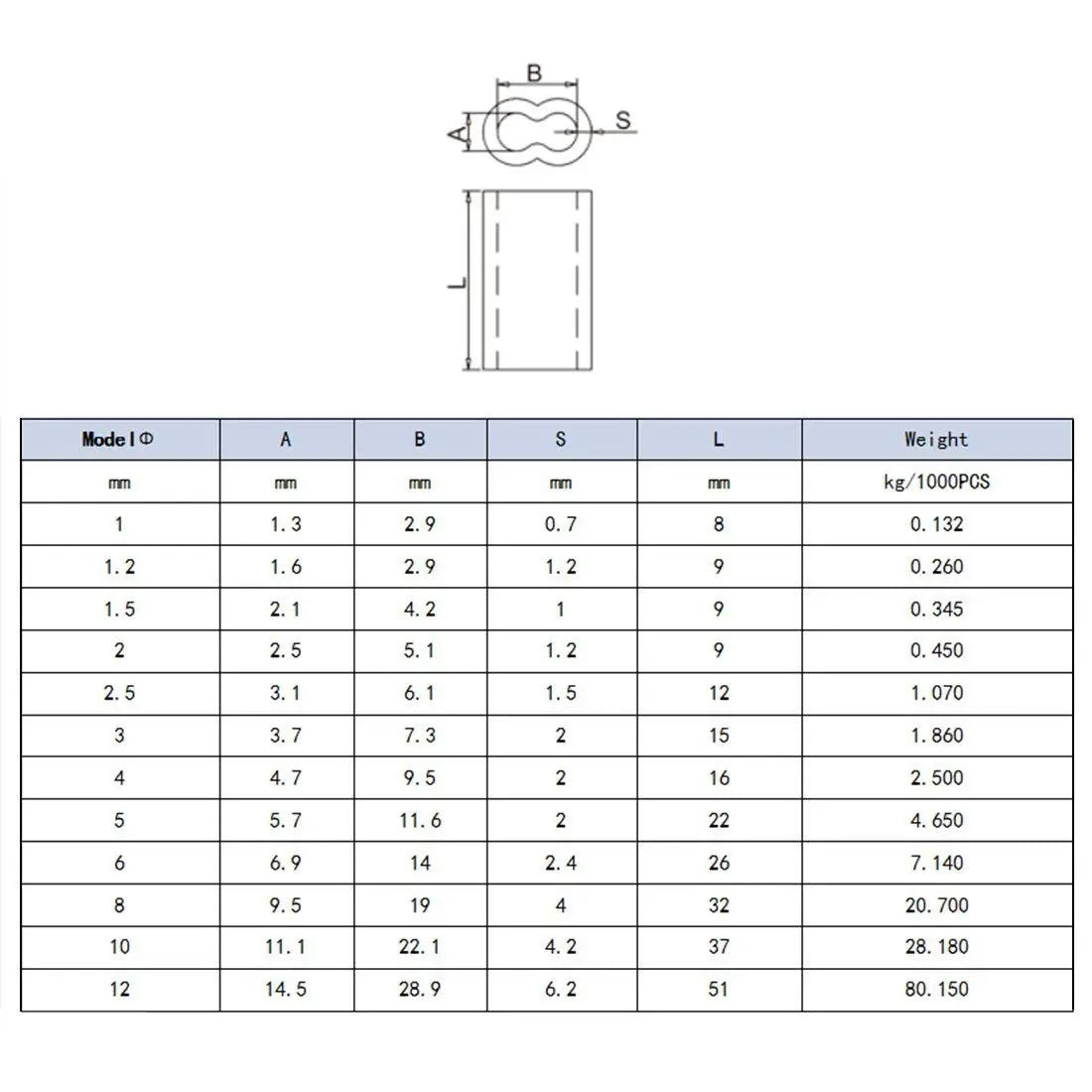 LIKE WISH 5/32 Inch (4Mm) Diameter Wire Rope Aluminum Sleeves Clip Fittings Cable Crimps 100Pcs Oasis Select Silver