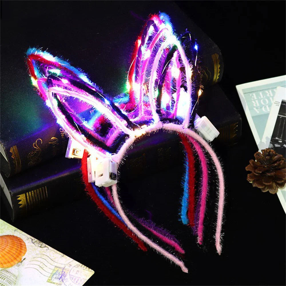 LED Christmas Feather Glow Headband – Kids Party Costume