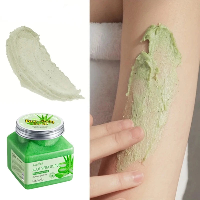 SADOER 500g Aloe Vera Exfoliating & Purifying Body Scrub Exfoliating Body Scrub Oasis Select