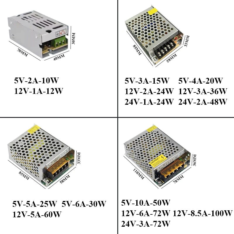 AC 220V TO DC 12V 24V 5V Power Supply 500W 600W 800W Power Supply AC 220 V TO DC 5 12 24 V Lighting Transformers For LED Strips Oasis Select