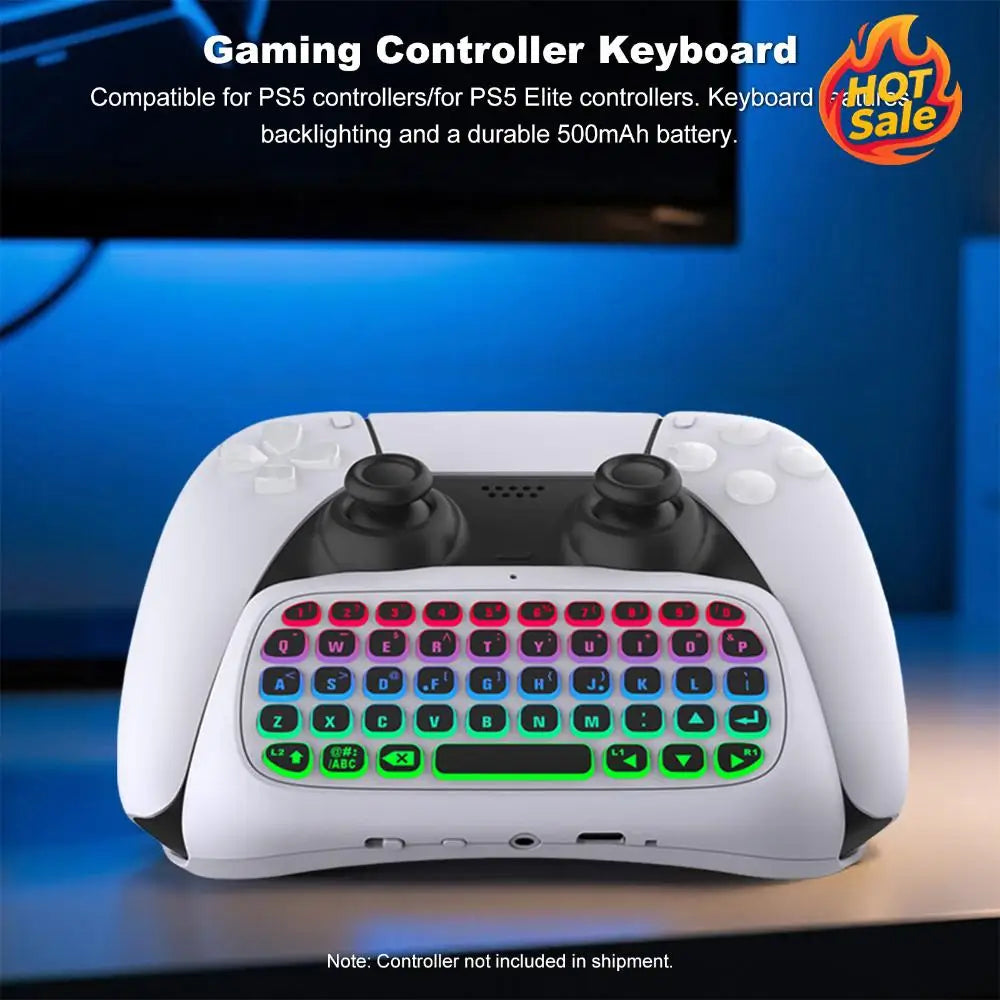Mini Chatpad Built-in Speaker Compact Keypad with 3.5mm Audio Jack for Messaging and Gaming Live Chat ForPS5 Oasis Select