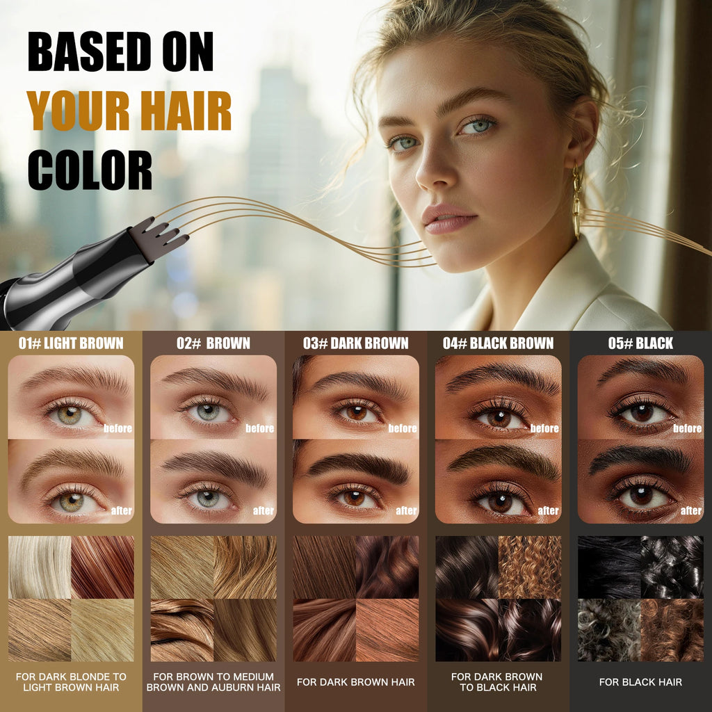 QIC 4-Tip Eyebrow Pencil – Waterproof & Long-Lasting | QIC