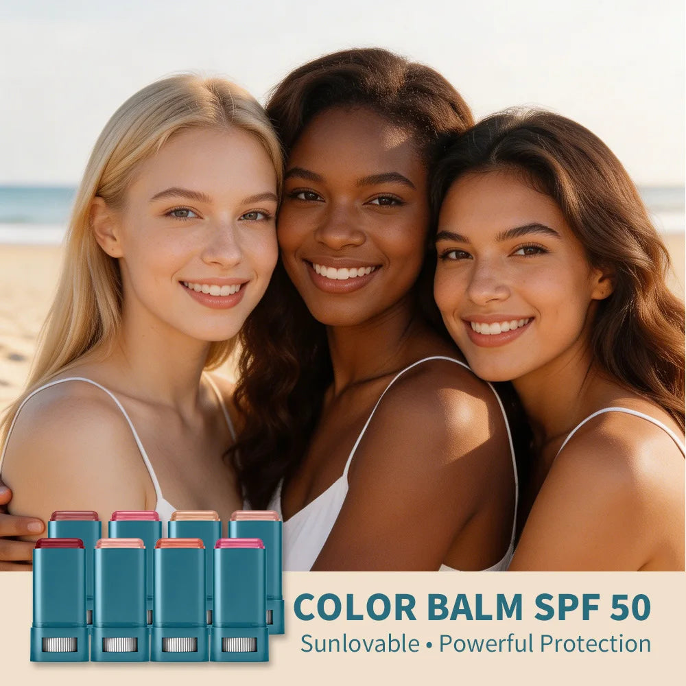SPF 50 Blush Balm Stick – Buildable, Hydrating & Long-Lasting