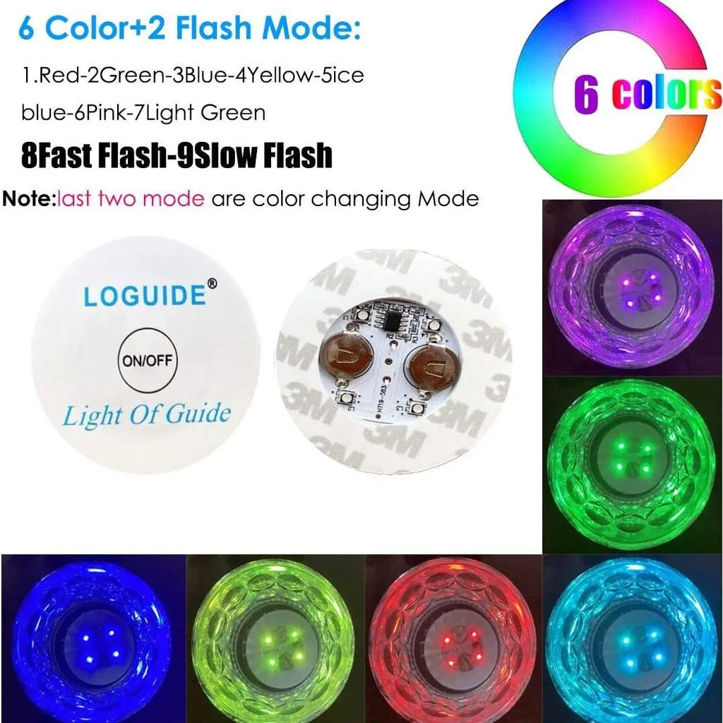 1-200PCS LED Coaster Lights Colorful Glowing Wine Bottle Stickers Bar Wedding Party Lighting Glowing Wine Bottle Stickers Oasis Select