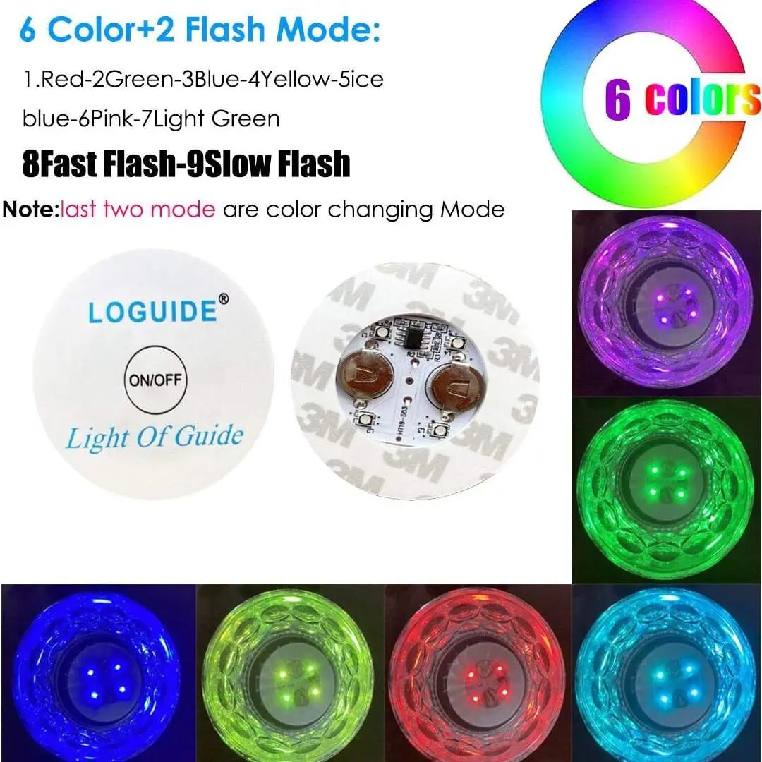 1-200PCS LED Coaster Lights Colorful Glowing Wine Bottle Stickers Bar Wedding Party Lighting Glowing Wine Bottle Stickers Oasis Select